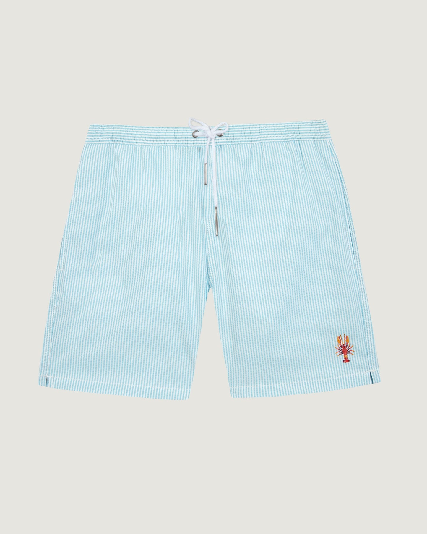 "lobster" maillot swim shorts#color_water-green-white