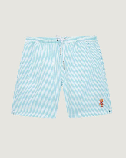 "lobster" maillot swim shorts#color_water-green-white
